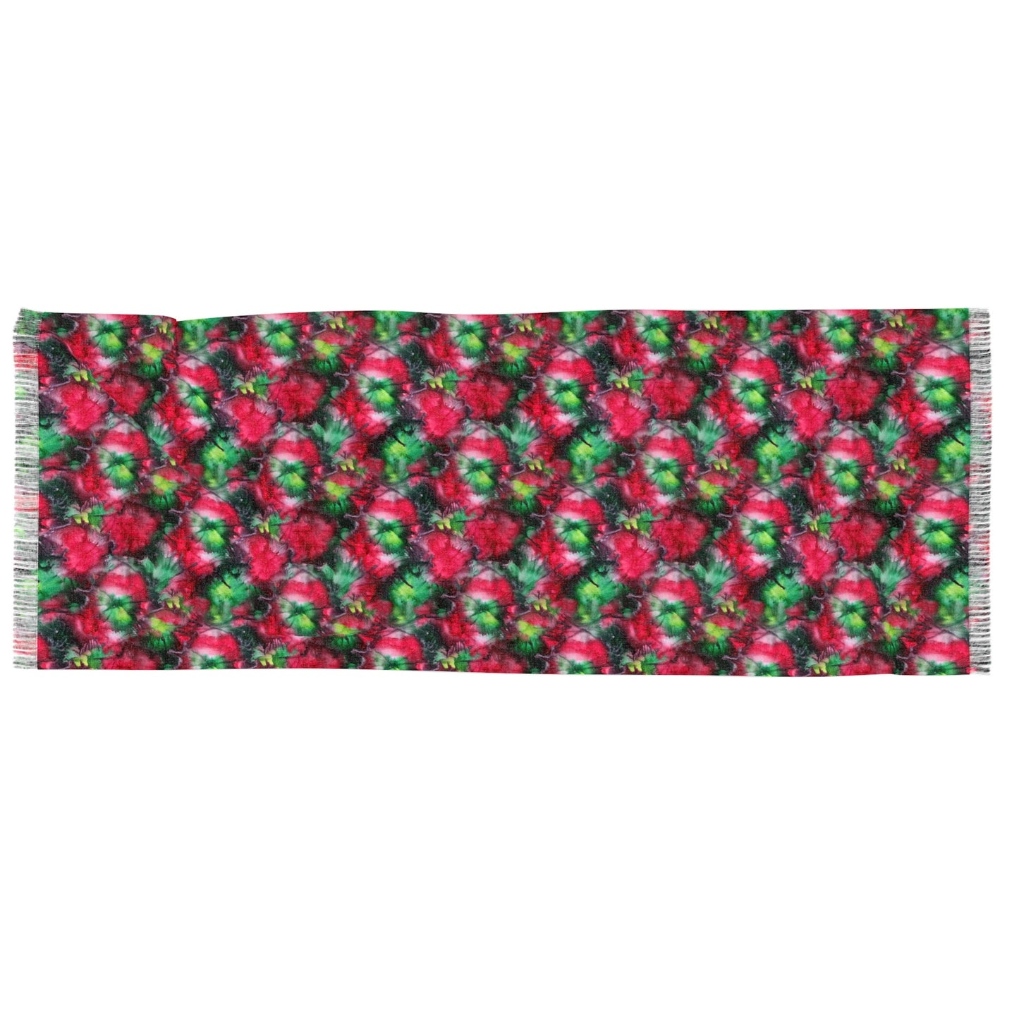 🎄 Christmas Magic Fringe Scarf – A Celebration of Joy & Light