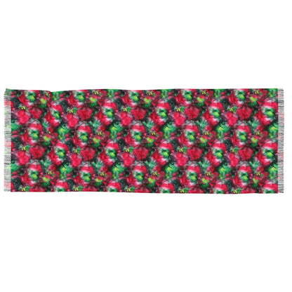 🎄 Christmas Magic Fringe Scarf – A Celebration of Joy & Light