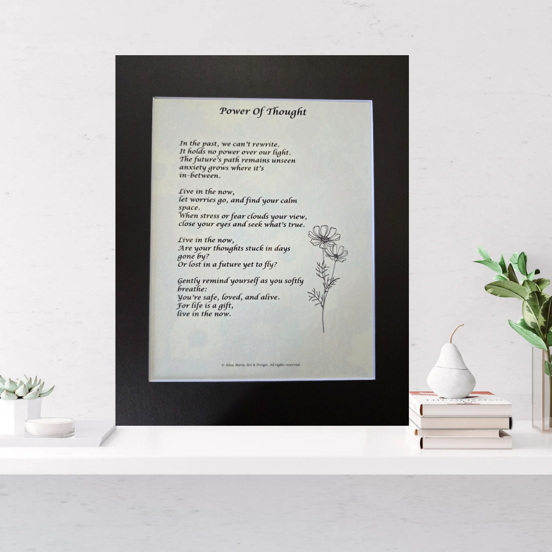 Power of Thought - 11x14 Matted Poem