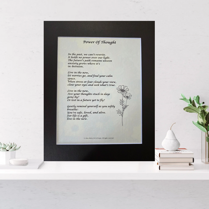 Power of Thought - 11x14 Matted Poem