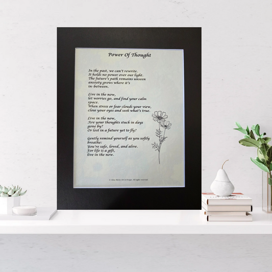 Power of Thought - 11x14 Matted Poem