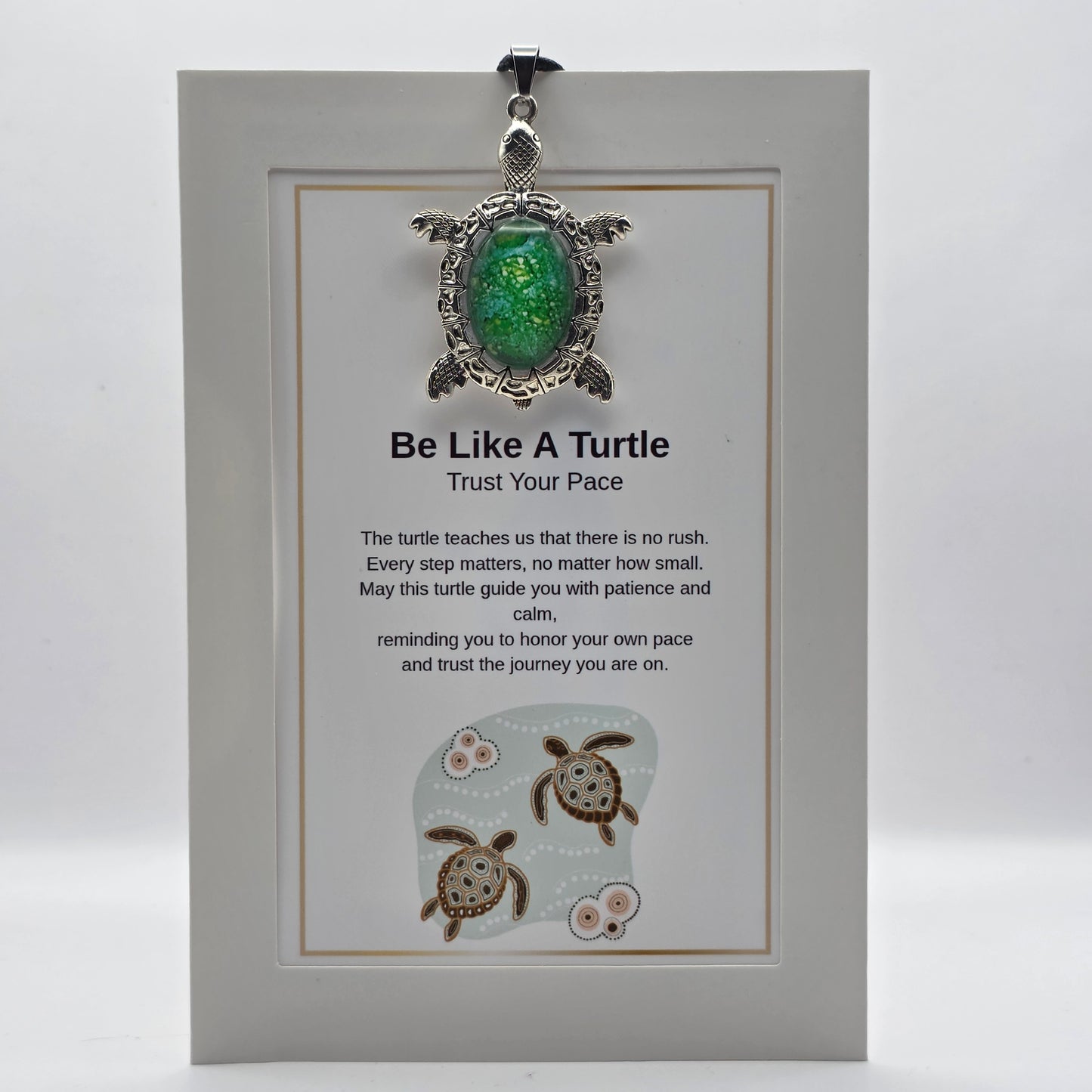 Be Like a Turtle Pendant Card – Trust Your Pace