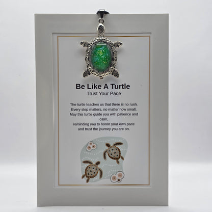 Be Like a Turtle Pendant Card – Trust Your Pace