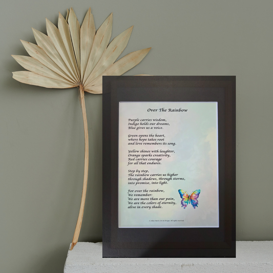Over the Rainbow - 11x14 Matted Poem