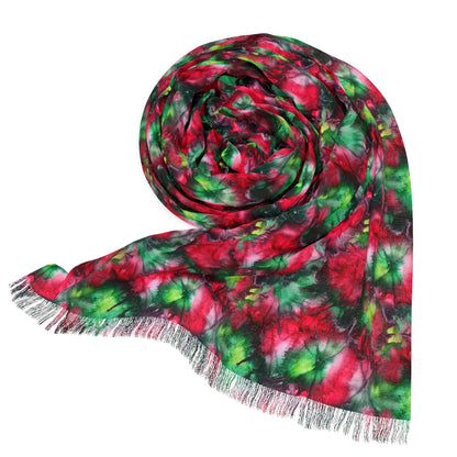 🎄 Christmas Magic Fringe Scarf – A Celebration of Joy & Light