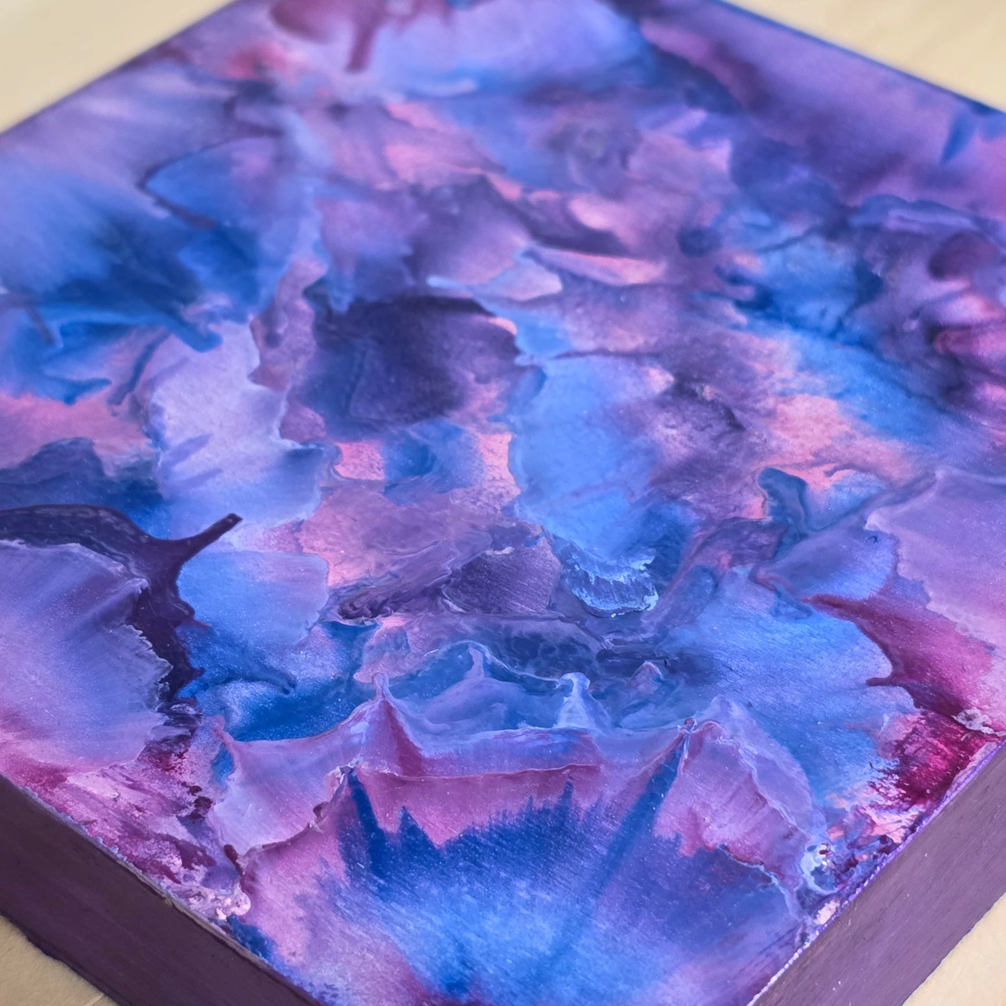 Nebula-Encaustic on Cradled Wood | 5×5" | Original Art