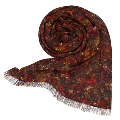Ember Glow Wearable Art Scarf