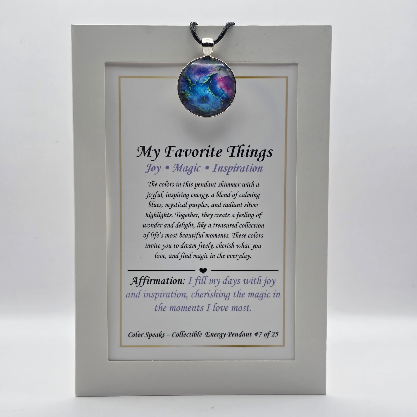 My Favorite Things Pendant Card – Joy • Magic • Inspiration