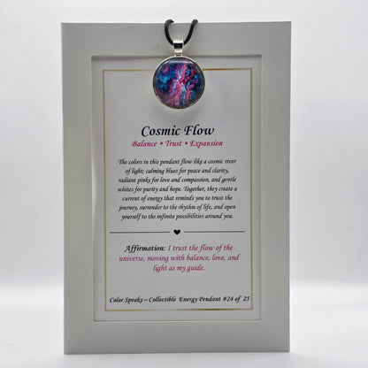 Cosmic Flow Pendant Card– Balance • Trust • Expansion