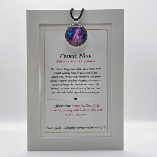 Cosmic Flow Pendant Card– Balance • Trust • Expansion