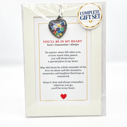 You'll Be In My Heart Art Pendant Gift Set