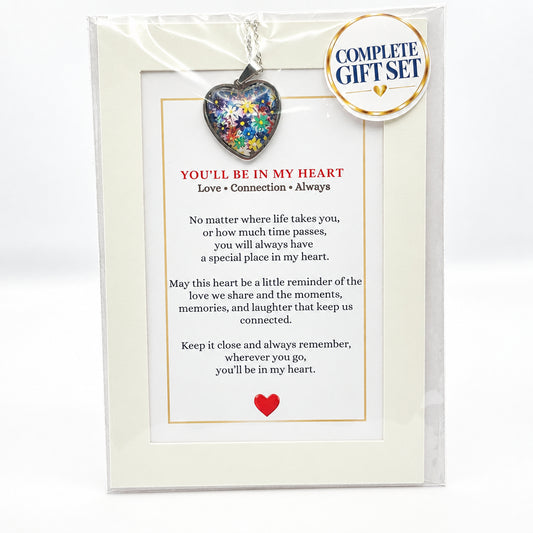 You'll Be In My Heart Art Necklace