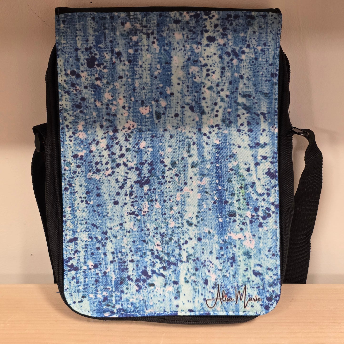💙 Healing Rain – Art Crossbody Bag + Free Matching Earrings Set
