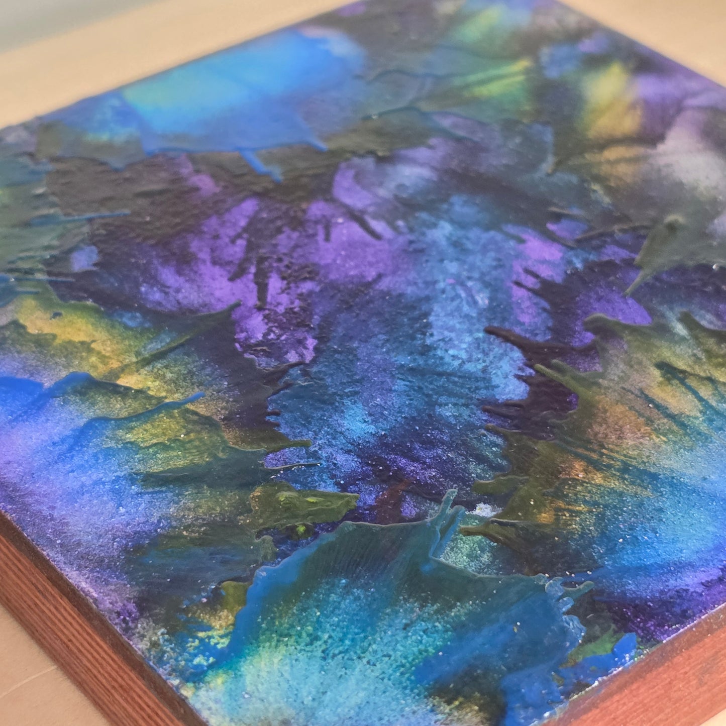 Aurora - Encaustic on Cradled Wood | 5×5" | Original Art