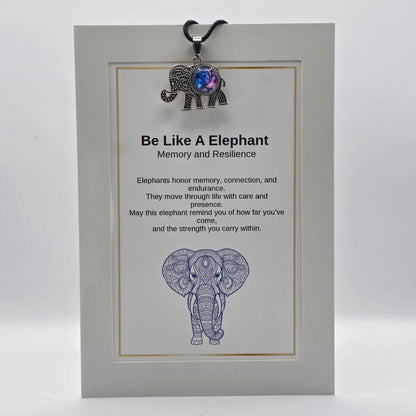 Elephant Keepsake Pendant Card – Memory, Resilience & Inner Strength Gift