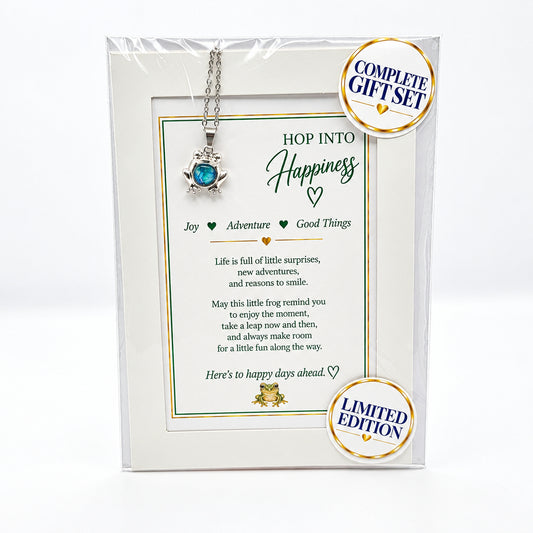 Hop Into Happiness Frog Art Pendant