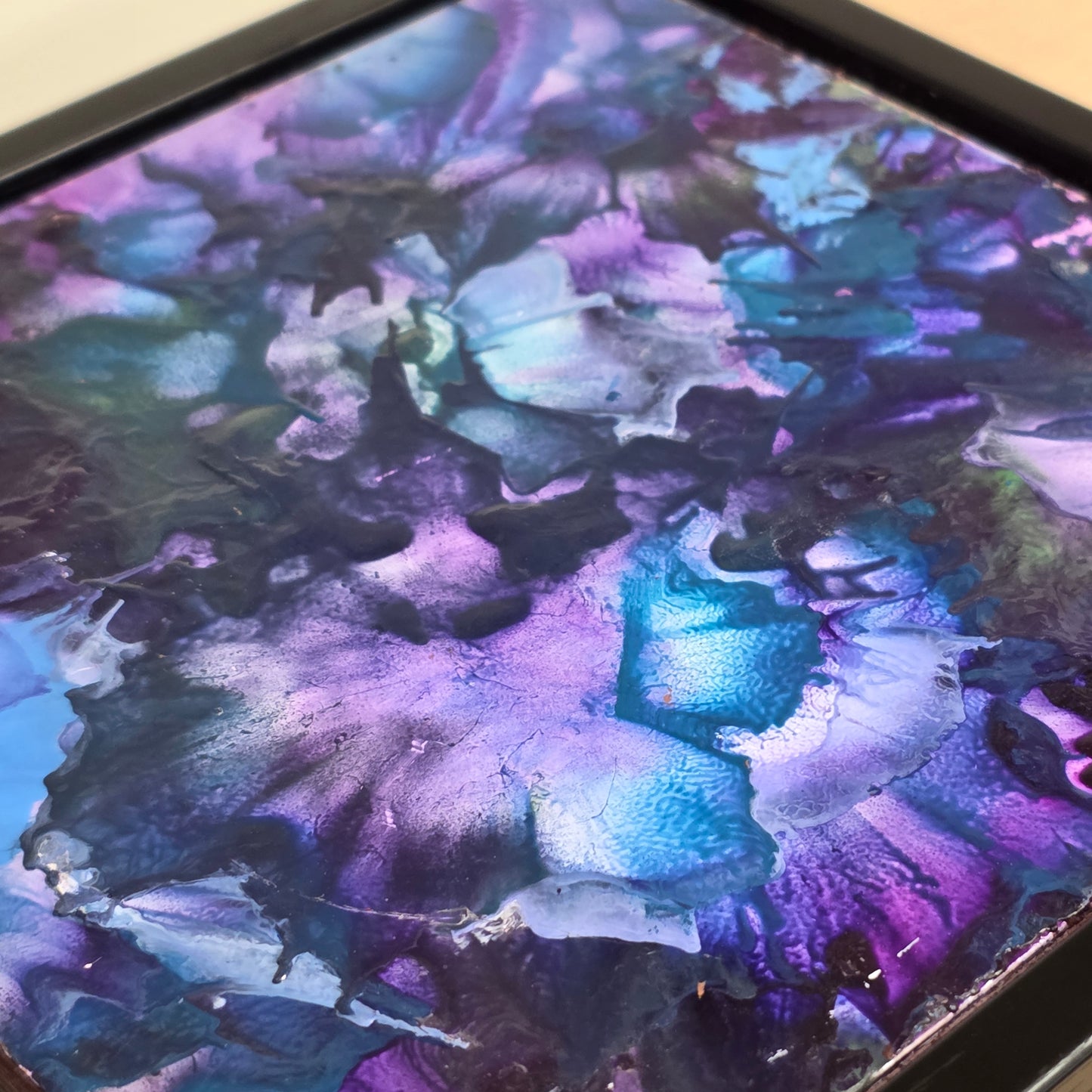 Mystic Violet – 6×6 Encaustic Original