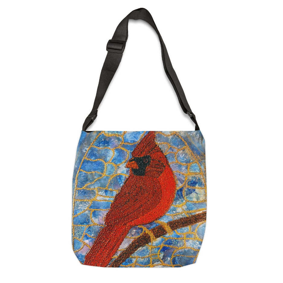 Always Beside You Cardinal- Original Art Crossbody Tote