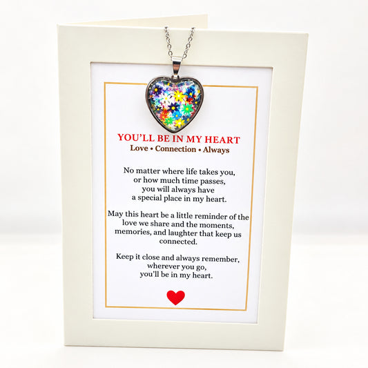You'll Be In My Heart Art Necklace