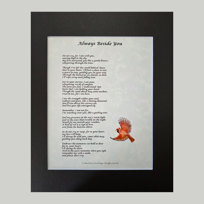 Always Beside You - 11 x14 Matted Poem