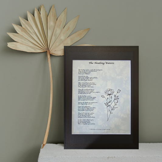 The Healing Waters - 11x14 Matted Poem