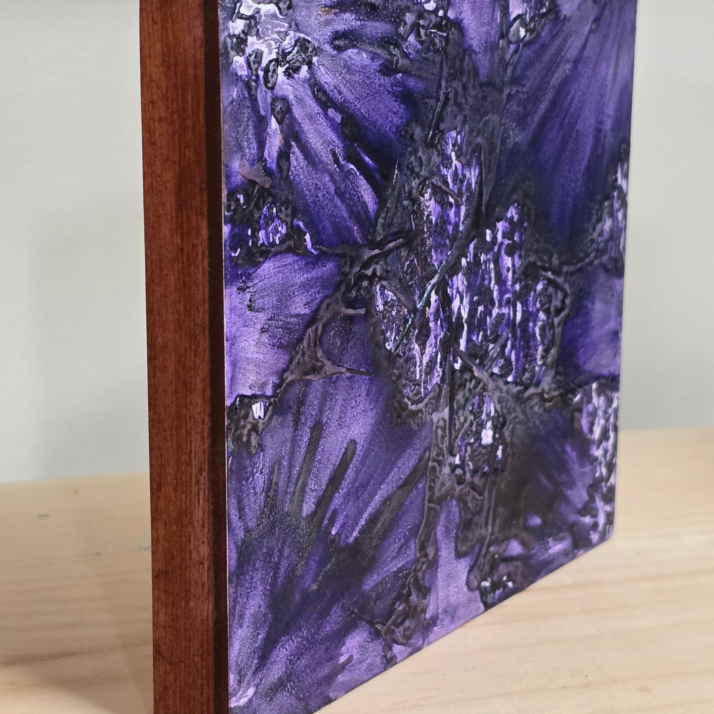 Eclipse- Encaustic on Cradled Wood | 5×5" | Original Art