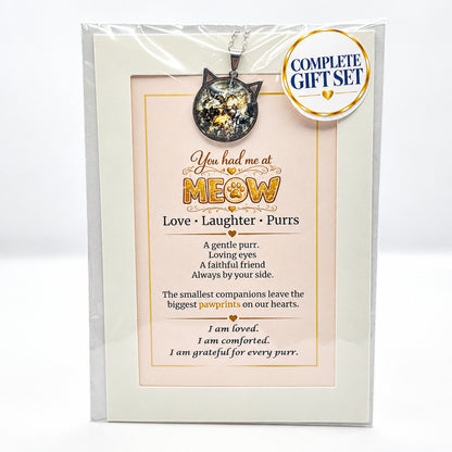 You Had Me At Meow Cat Pendant Gift Set
