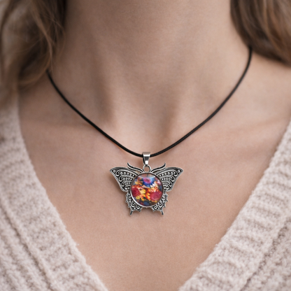 Butterfly Memorial Pendant – Sympathy Gift with Keepsake Card