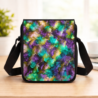 Limited Edition Fantasy Crossbody Bag – Colorful Abstract Wearable Art Purse
