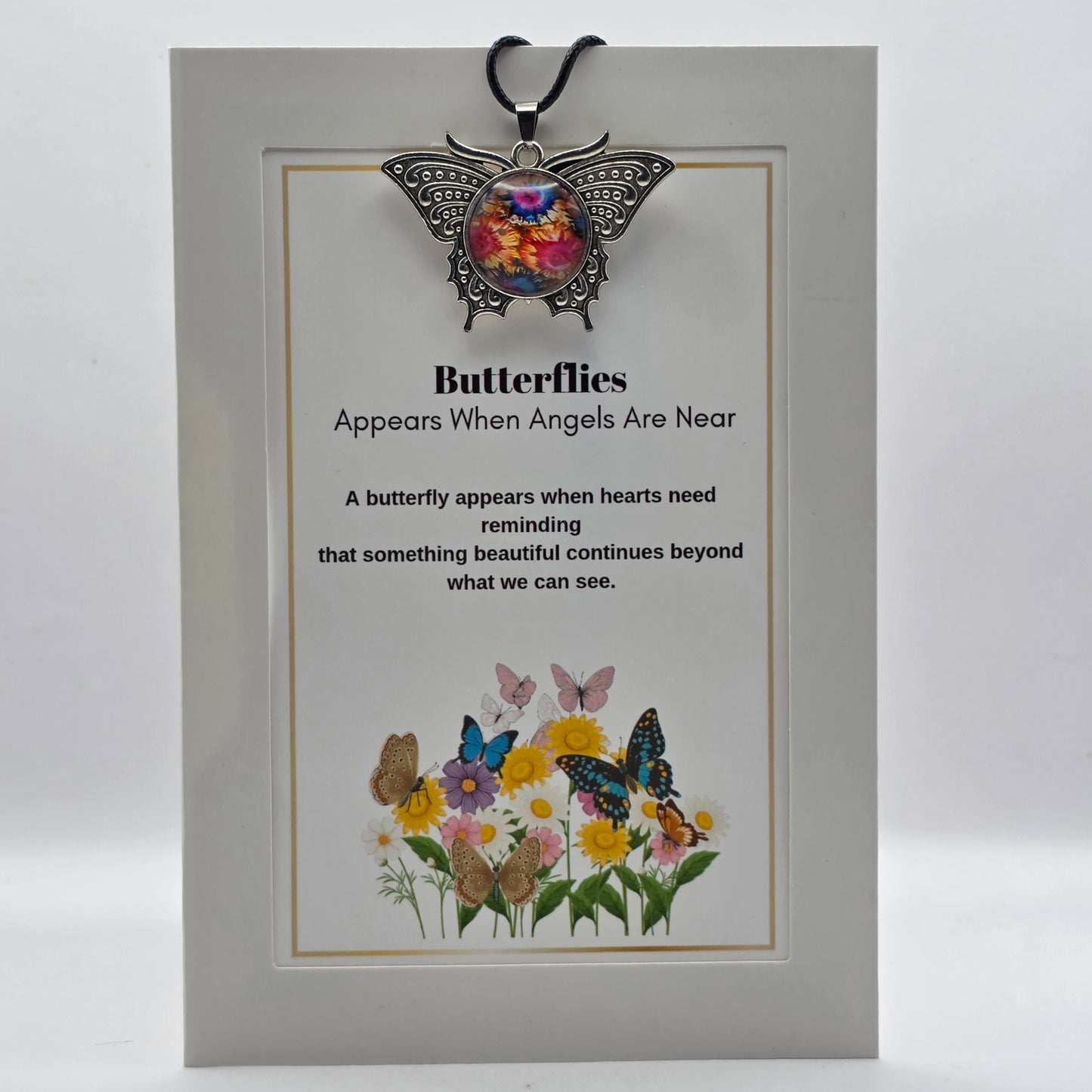Butterfly Memorial Pendant – Sympathy Gift with Keepsake Card