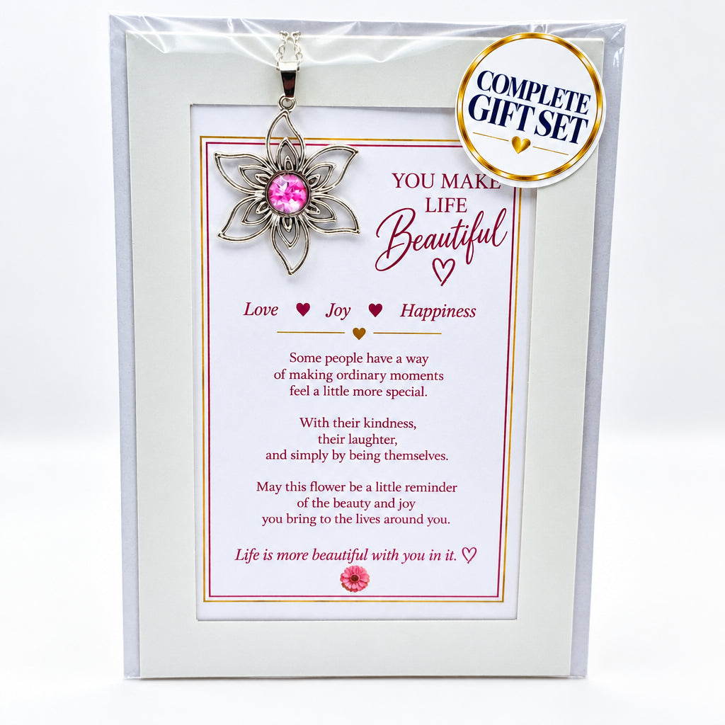 You Make Life Beautiful Pendant Gift Set