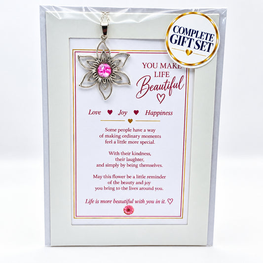 You Make Life Beautiful Pendant Gift Set