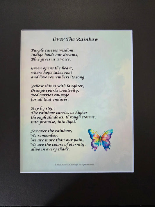 Over the Rainbow - 11x14 Matted Poem