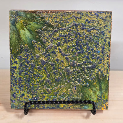 Gaia - Encaustic on Cradled Wood | 5×5" | Original Art