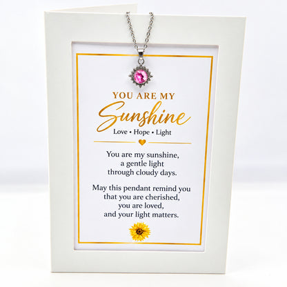 You Are My Sunshine Art Necklace